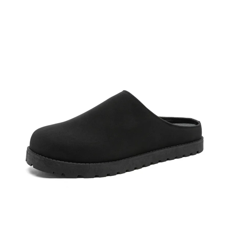 OUGLEMEN Rubber Sole Stitching Quiet, Odor Resistant, Slip Resistant Closed Toe Slippers Men's Box-2