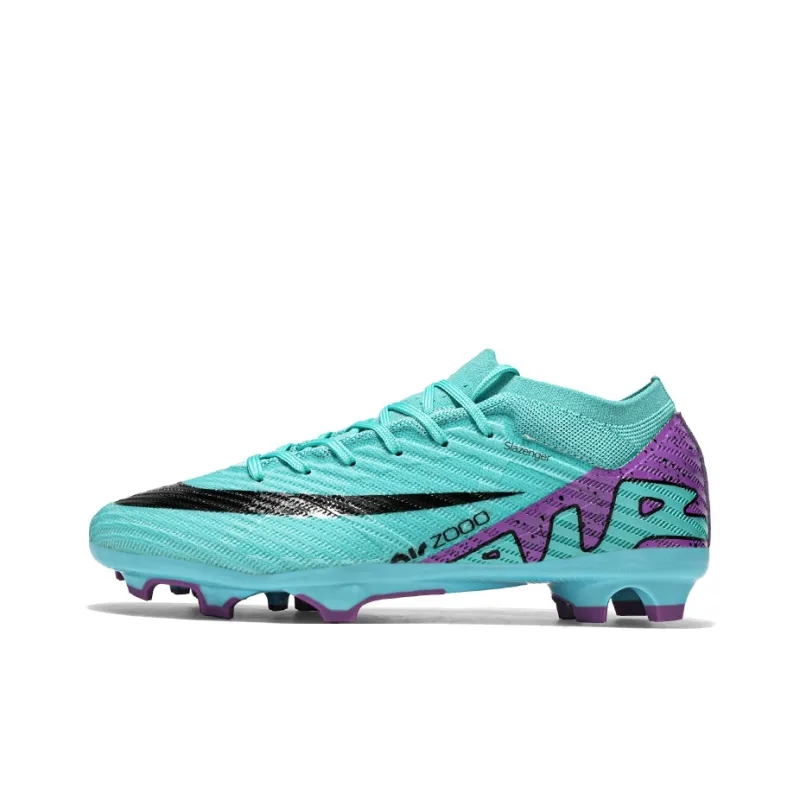 Slazenger Soccer Shoes Unisex Mid Top Beige Black, Green Purple, Gray Green-5