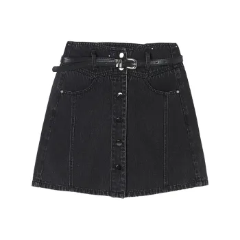 XIANGYING Denim Short Skirts Women's Black