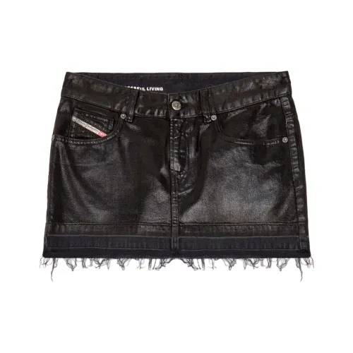 DIESEL De-Ron Frayed Hem Mini Skirt