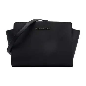 MICHAEL KORS Selma Leather Shoulder Bag Crossbody Bag Women's Black
