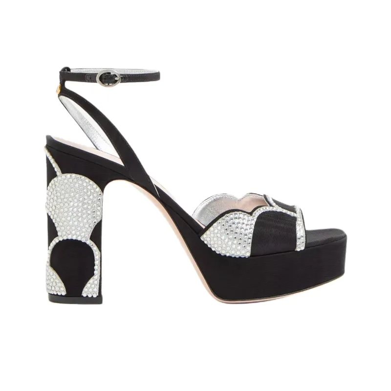 Valentino BOWOW Garavani One Strap Sandals 11.5cm Women's Black-1