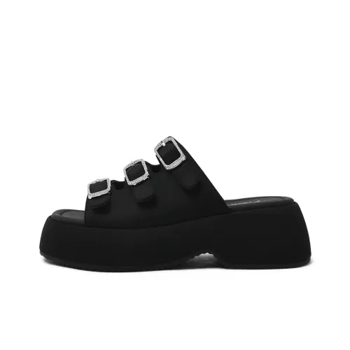 CAMEIDO Slip Resistant Slide Slippers Women's Black