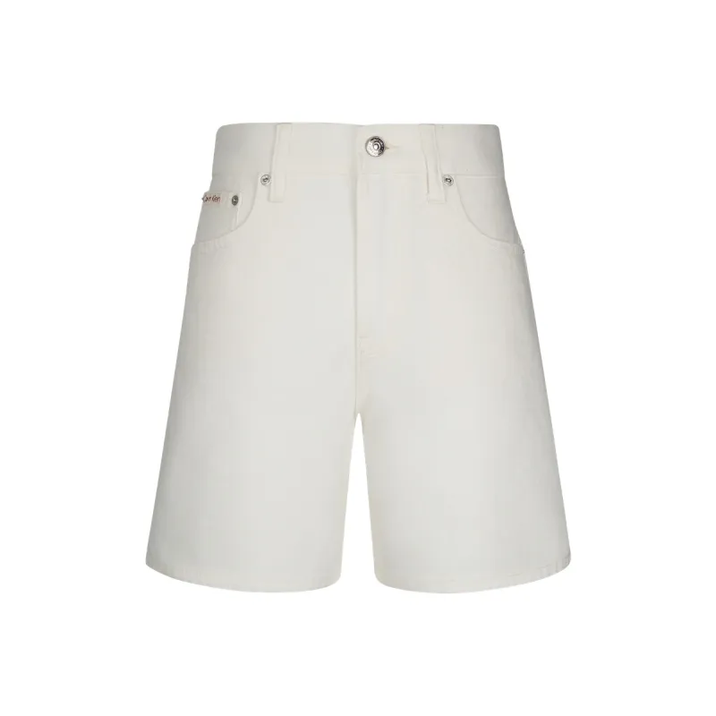 CALVIN KLEIN Denim Shorts Women's 5 DC Denim White-0