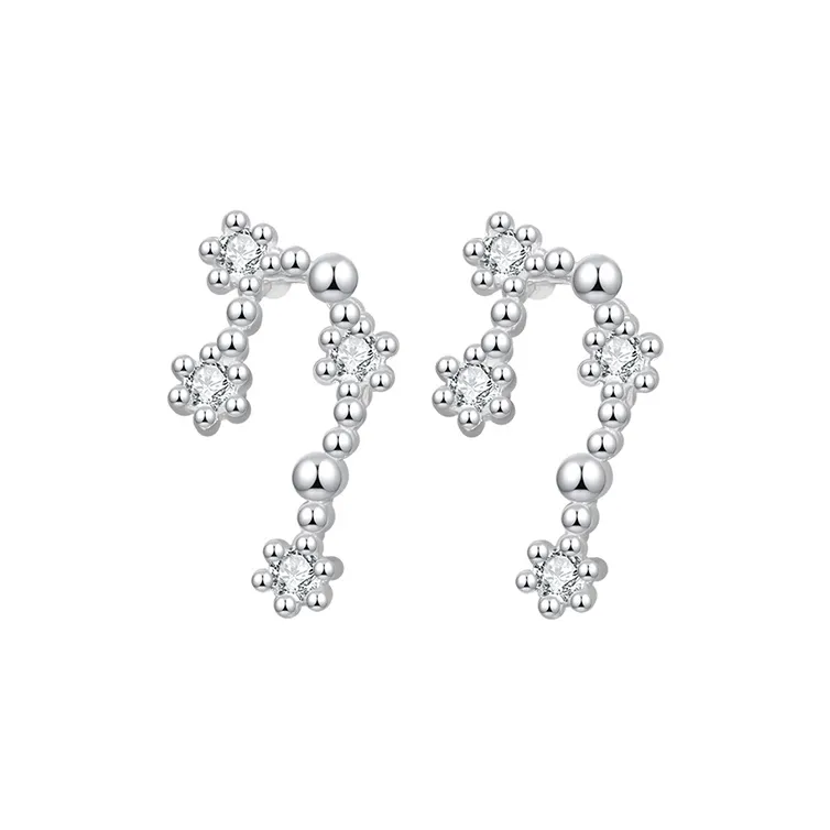 JAY S999 Fine Silver Stud Earrings Unisex-0
