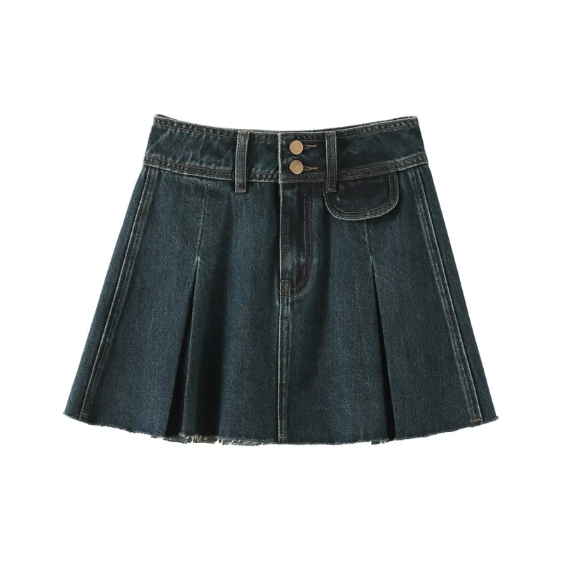 Miss Chipmunk Denim Short Skirts Women's Denim Blue-0
