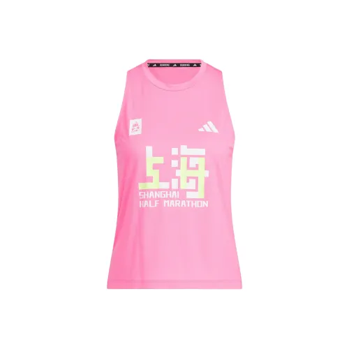 Adidas MARATHON SHANGHAI HALF MARATHON TANK TOP Sport Vests Women's Bright Pink