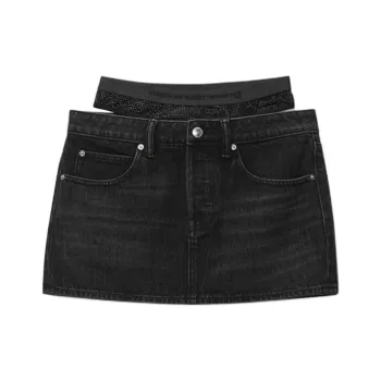 Alexander Wang Prestyle Hotfix Layered Mini Skirt