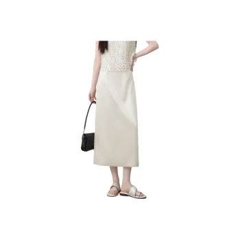 Like The Age Of Water Casual Long Skirt Women's Ecru
