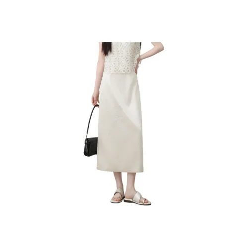 Like The Age Of Water Casual Long Skirt Women's Ecru