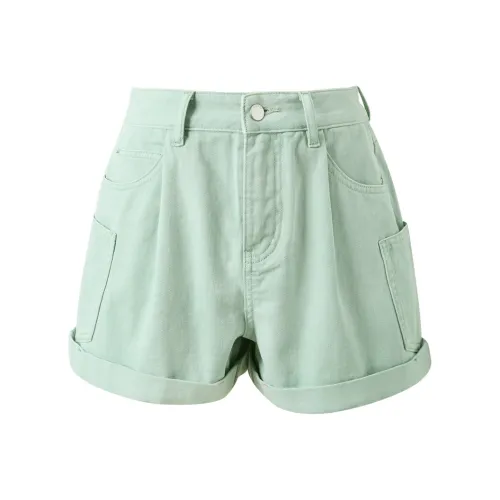 3COLOUR Denim Shorts Women's Mint Green