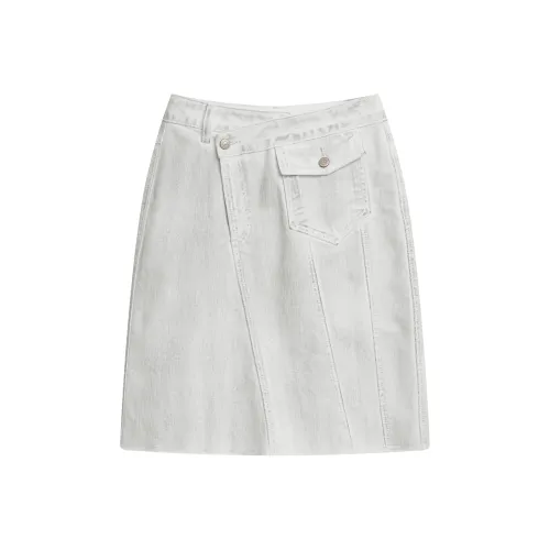 IMXS Denim Short Skirts Women's White