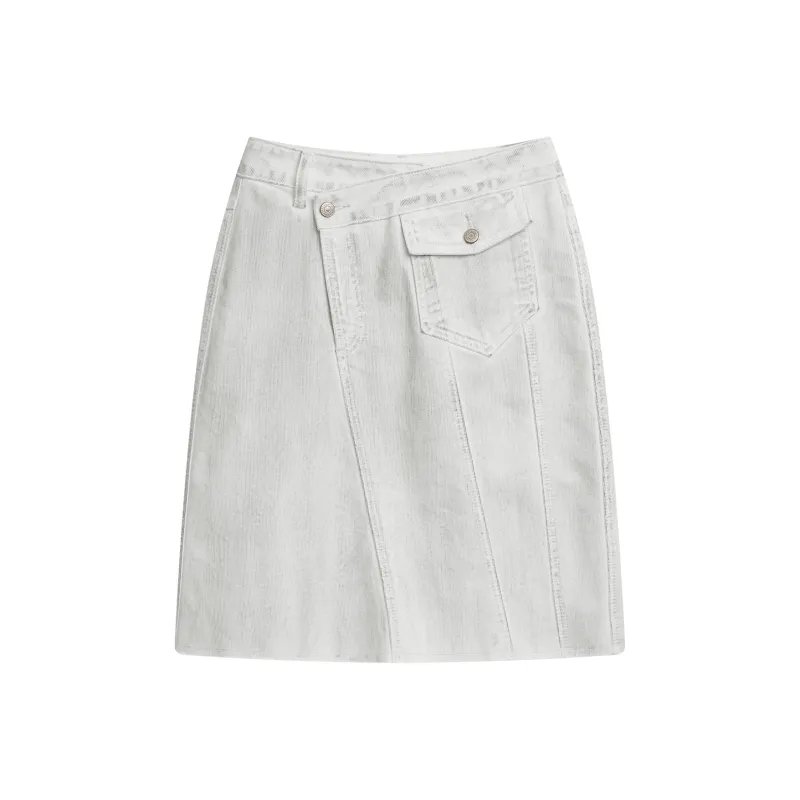 IMXS Denim Short Skirts Women's White-0