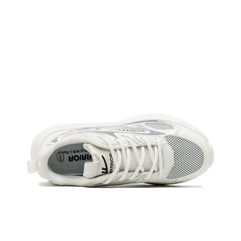WARRIOR Running Shoes Unisex Low Top White/Light Gray-3