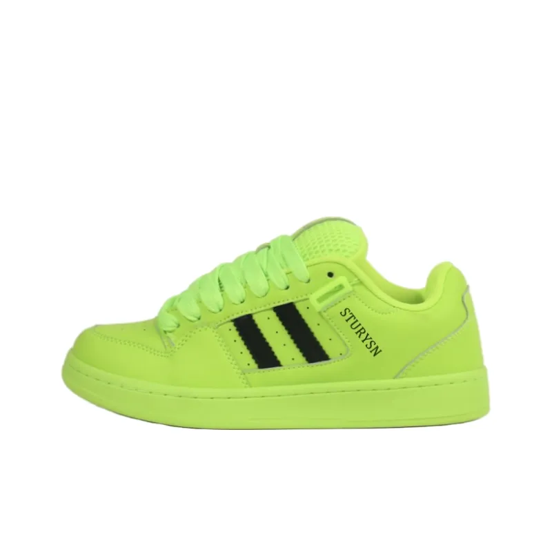 JimiXiong Low Top Skateboard Shoes Women's Neon Green-4