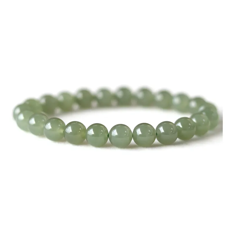 ORTAFFA Hetian Jade Bracelets Pale Greenish White Jade Unisex-10