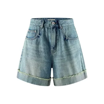 A21 Denim Shorts Women's Blue White