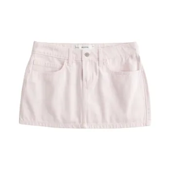 Hollister Denim Short Skirts Women's Light Pink