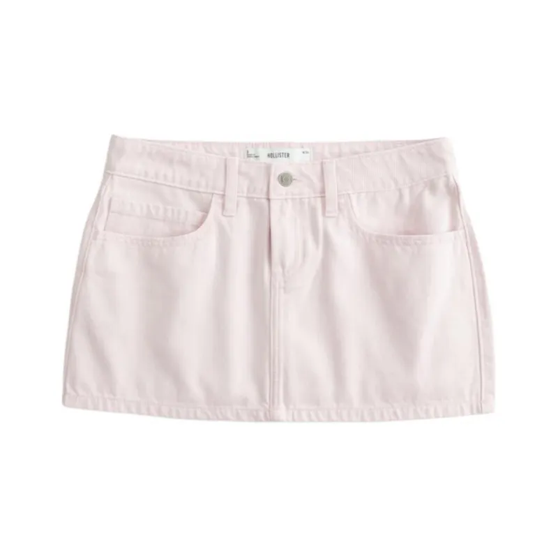 Hollister Denim Short Skirts Women's Light Pink-0