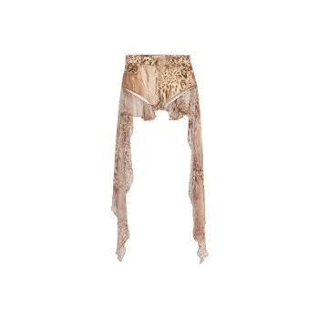 Blumarine Flounce detail Printed Shorts