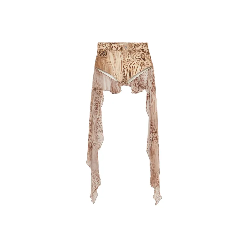 Blumarine Flounce detail Printed Shorts-0