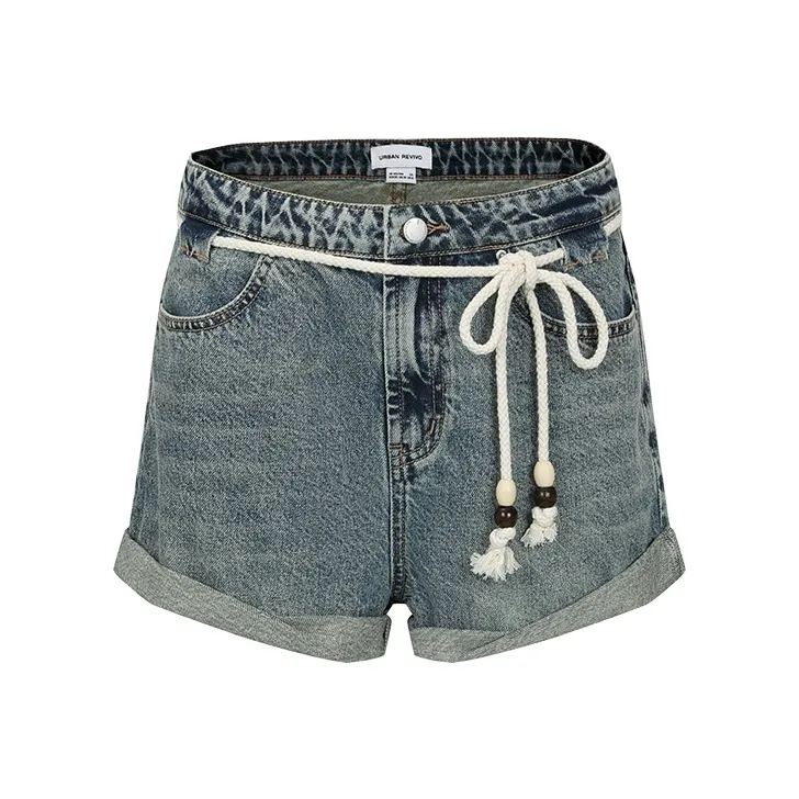 URBAN REVIVO Denim Shorts Women's Blue-0