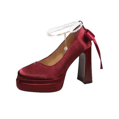 Dawei's House Chunky Heel High Heels Women's Gift Box Set