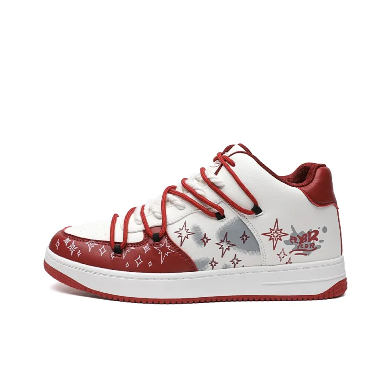 ABIDJAN Graffiti Lightweight Mid Top Skateboard Shoes Unisex-5