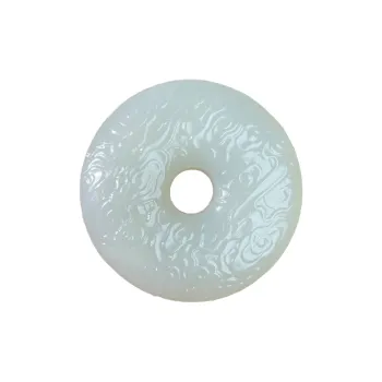 BUDOUXIAOAI Hetian Jade Pendants White Jade/Pale Greenish White Jade Men's