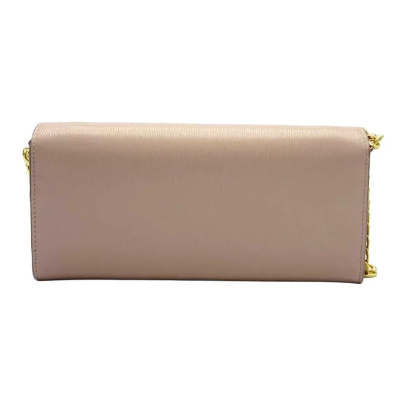 PRADA Leather Wallet Women's Pink Beige-2