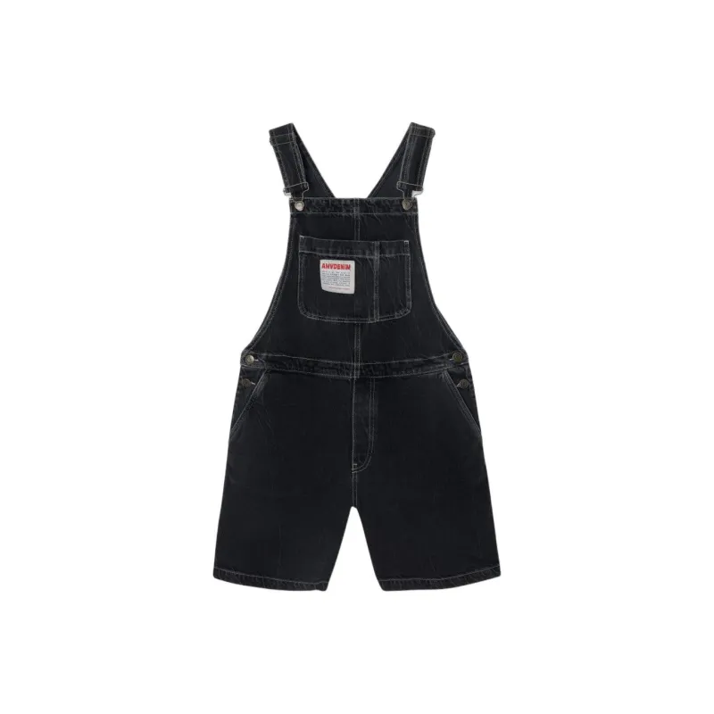 AMERICAN VINTAGE A.M SS25 DUNGAREES YOPDAY Denim Shorts Women's BLACK VINTAGE/Vintage Black-0