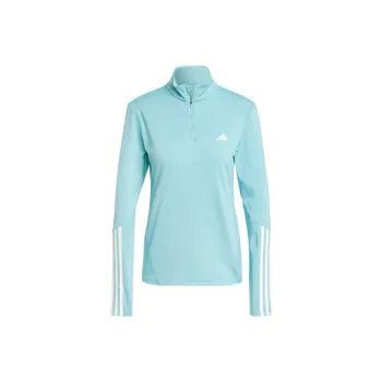 Adidas GymAEROREADY Hyperglam Training Quarter-Zip Track Top Workout Clothing Women's Mint