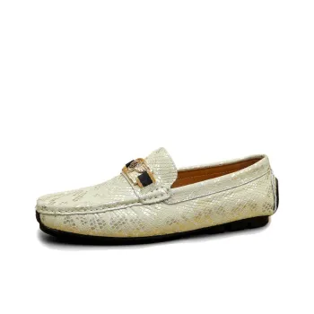 Voguhomme Casual Shoes Men's Silver Yellow
