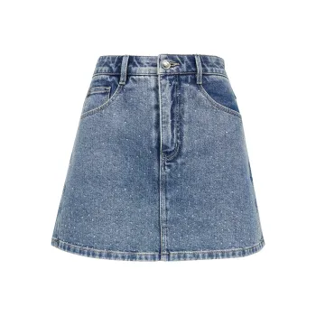 ONLY Denim Shorts Women's Washed Denim Blue