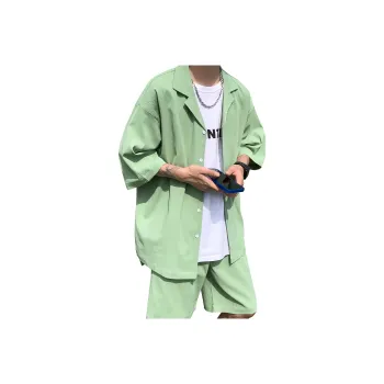 MARK WAFFLE Shirt Matching Set Unisex