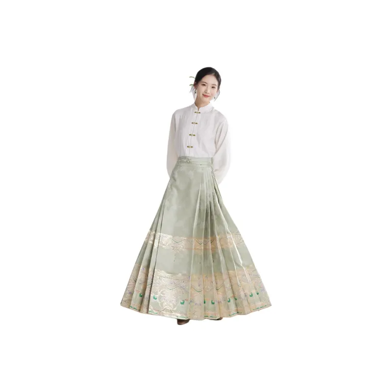 XINGHEHANGE New Chinese Style Modified Hanfu Casual Long Skirt Classical Style Elegant Women's-0