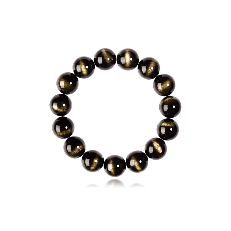 Moon Jewelry Natural Obsidian Bracelets Unisex-0