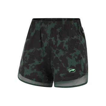 LiNing Running Collection Sports Shorts Women's Dark Green Black
