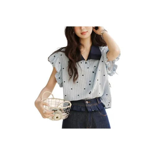 MISHOW Shirts Women's Blue Shirt