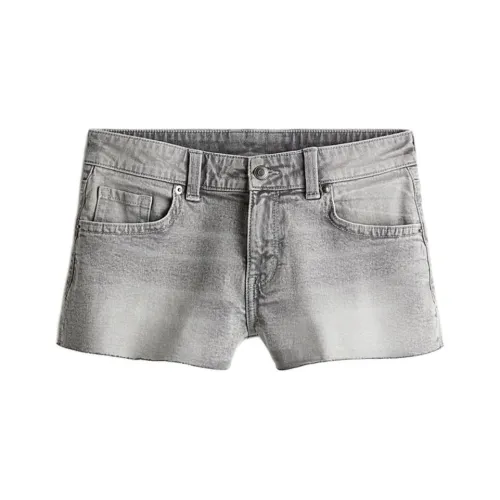 H&M Denim Shorts Women's Washed Gray
