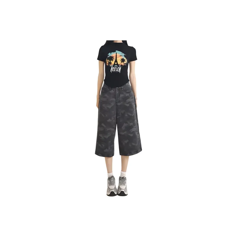 HELEH Denim Shorts Women's Camouflage-0