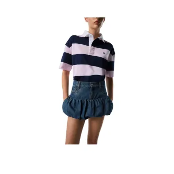 COPERNI Gathered Hem Denim Mini Skirt