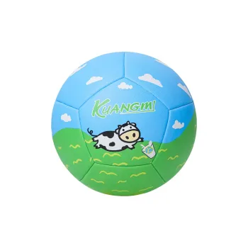 Kuangmi Size 5 Soccer PU Seamless Thermal bonding Unisex Blue Green