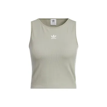 Adidas Originals 3 Stripes Sleeveless Sports Shirts Women's Pebble Silver Gray