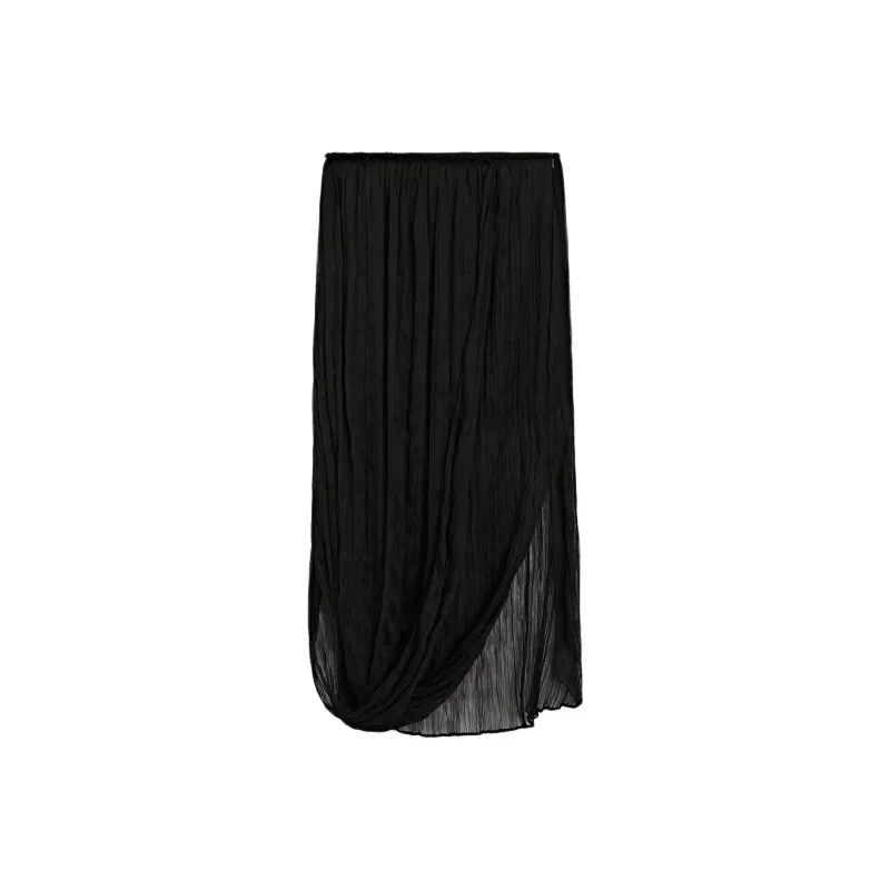 Massimo Dutti Casual Long Skirt Women's Black-0