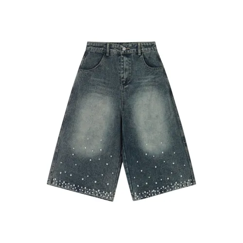 WAYHWEI Denim Shorts Women's Blue