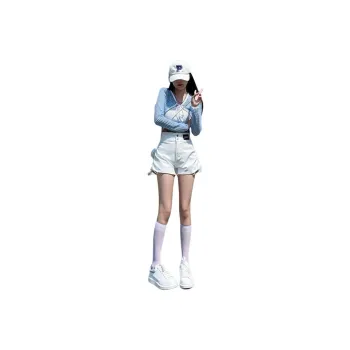 Wen Shan Denim Shorts Women's White