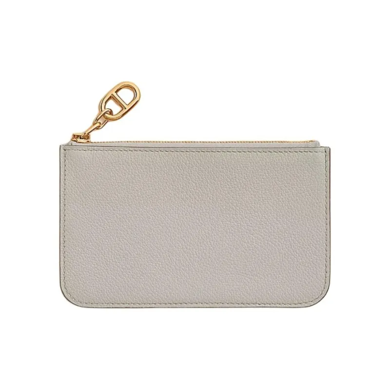 HERMES ZipengoChaine D'Ancre Evercolor Calfskin Card Holder Unisex 8L Beton Concrete Gray-0