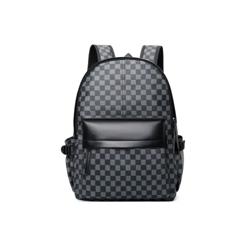 H YXIANG PU Backpack Men's Multicolor