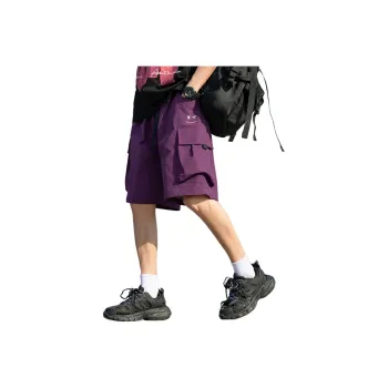 Warrior Huichao Riding The Wind Collection Cargo Shorts Unisex Light Purple